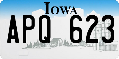 IA license plate APQ623