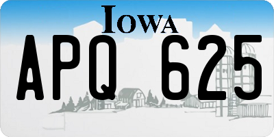 IA license plate APQ625