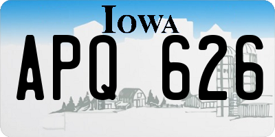 IA license plate APQ626