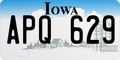 IA license plate APQ629