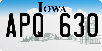 IA license plate APQ630