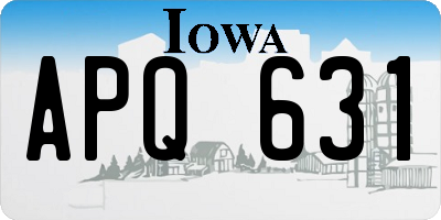 IA license plate APQ631