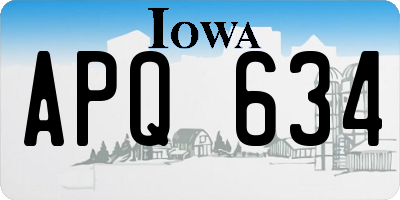 IA license plate APQ634