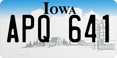 IA license plate APQ641