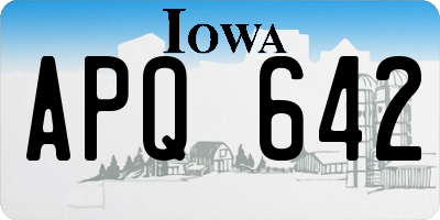 IA license plate APQ642