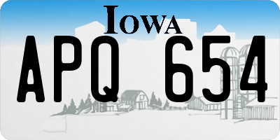 IA license plate APQ654