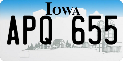 IA license plate APQ655