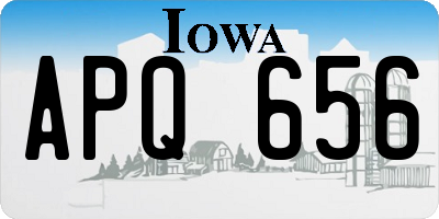 IA license plate APQ656