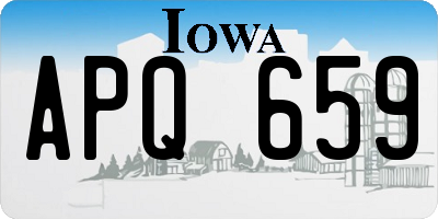 IA license plate APQ659