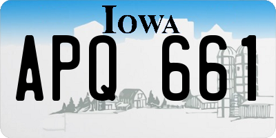 IA license plate APQ661