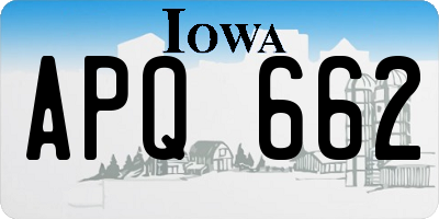 IA license plate APQ662