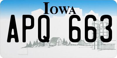 IA license plate APQ663
