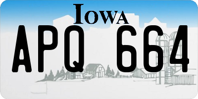 IA license plate APQ664