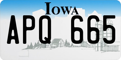 IA license plate APQ665