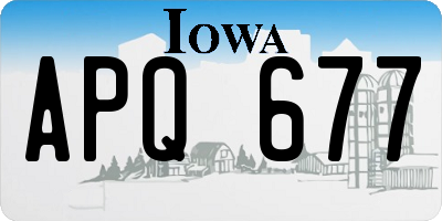 IA license plate APQ677
