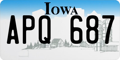 IA license plate APQ687