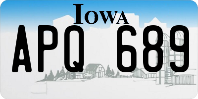 IA license plate APQ689
