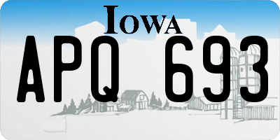 IA license plate APQ693