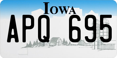 IA license plate APQ695