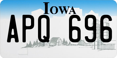 IA license plate APQ696