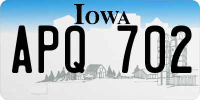 IA license plate APQ702