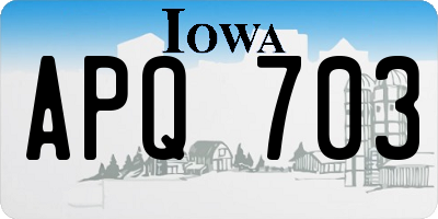IA license plate APQ703