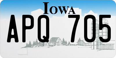 IA license plate APQ705