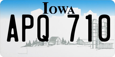 IA license plate APQ710