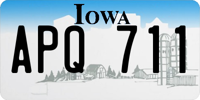 IA license plate APQ711