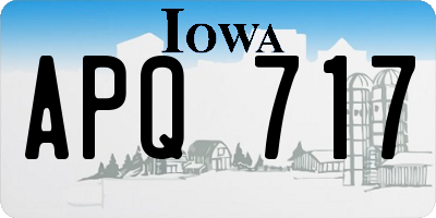 IA license plate APQ717