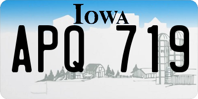 IA license plate APQ719