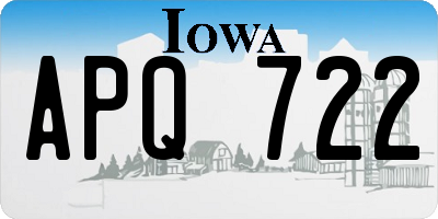 IA license plate APQ722