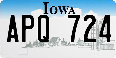 IA license plate APQ724