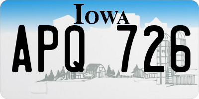 IA license plate APQ726