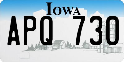 IA license plate APQ730