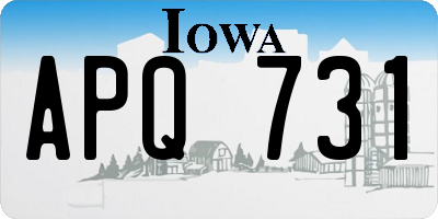 IA license plate APQ731