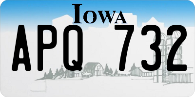 IA license plate APQ732