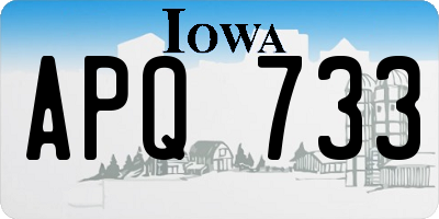 IA license plate APQ733