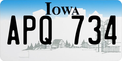 IA license plate APQ734
