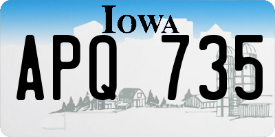 IA license plate APQ735