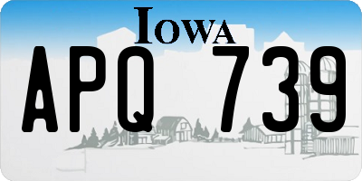 IA license plate APQ739