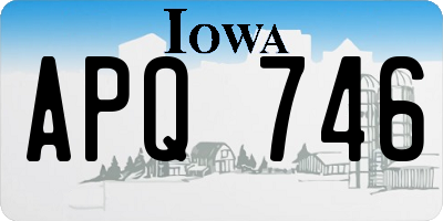 IA license plate APQ746