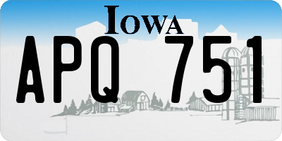 IA license plate APQ751