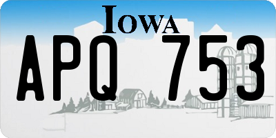 IA license plate APQ753