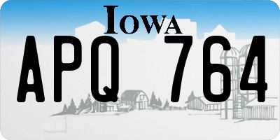 IA license plate APQ764