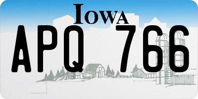 IA license plate APQ766