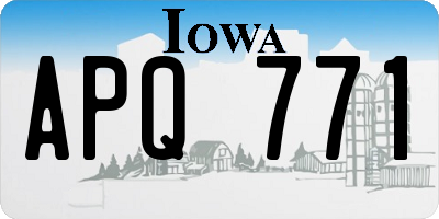 IA license plate APQ771