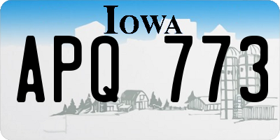 IA license plate APQ773