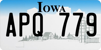 IA license plate APQ779