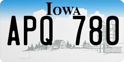 IA license plate APQ780